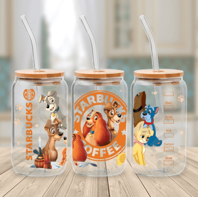 Canette en verre - STARBUCKS - La Belle et le Clochard