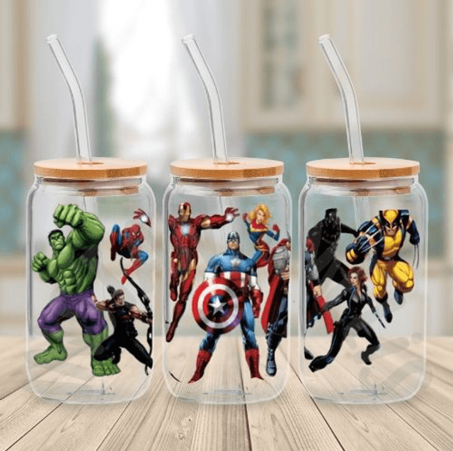 Canette en verre - Avengers