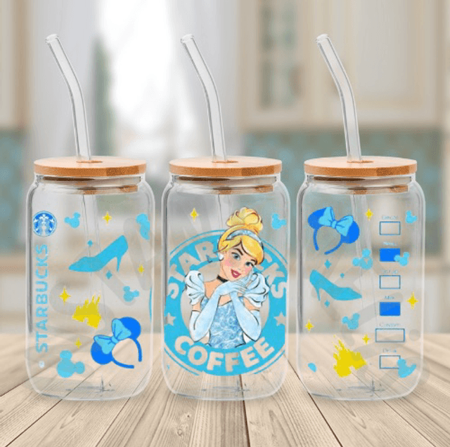 Canette en verre - STARBUCKS - Cendrillon